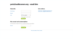 Desktop Screenshot of portal.healthcareers.org