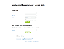 Tablet Screenshot of portal.healthcareers.org
